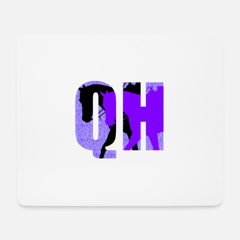 QH-lila-schwarz - Mousepad (Querformat) - Weiß