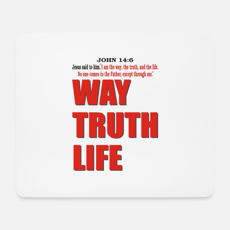 LEBENSART DER WAHRHEIT ~ Johannes 14: 6 - Mousepad (Querformat) - Weiß
