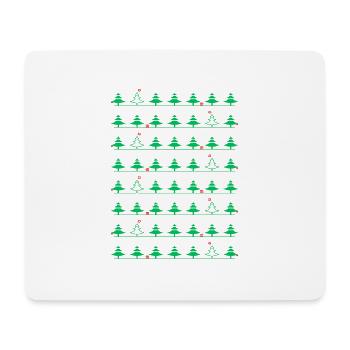 Tannenbaum Christbaum Muster Weihnachten - Mousepad (Querformat) - Weiß - Vorne