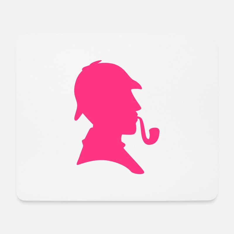 Sherlock - Mousepad (Querformat) - Weiß