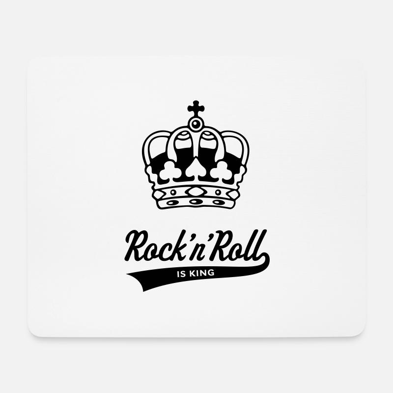 Rock 'n' Roll Is King - Mouse Pad (horizontal) - white
