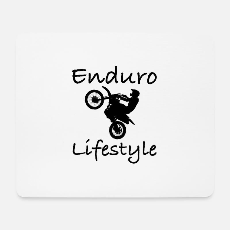 Enduro lifestyle - Mousepad (Querformat) - Weiß
