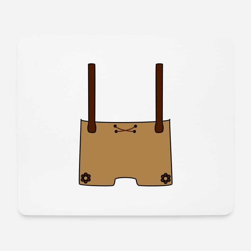 Meine erste Lederhose (hinten) - Mousepad (Querformat) - Weiß