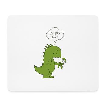 Ist das Bio Dinosaurier - Mousepad (Querformat) - Weiß - Vorne
