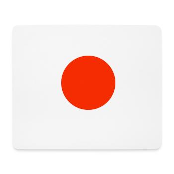 großer, roter Punkt - Mousepad (Querformat) - Weiß - Vorne