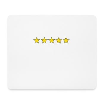 5-Sterne Bewertung - Mousepad (Querformat) - Weiß - Vorne