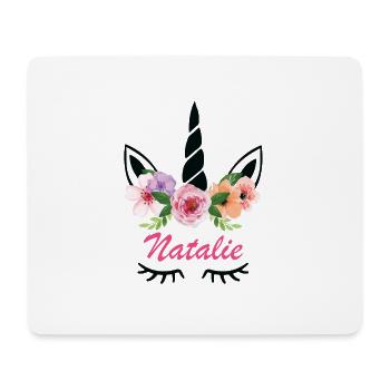 Einhorn - Mousepad (Querformat) - Weiß - Vorne