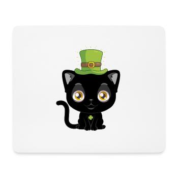 saint patric day cat - Mouse Pad (horizontal) - white - Front