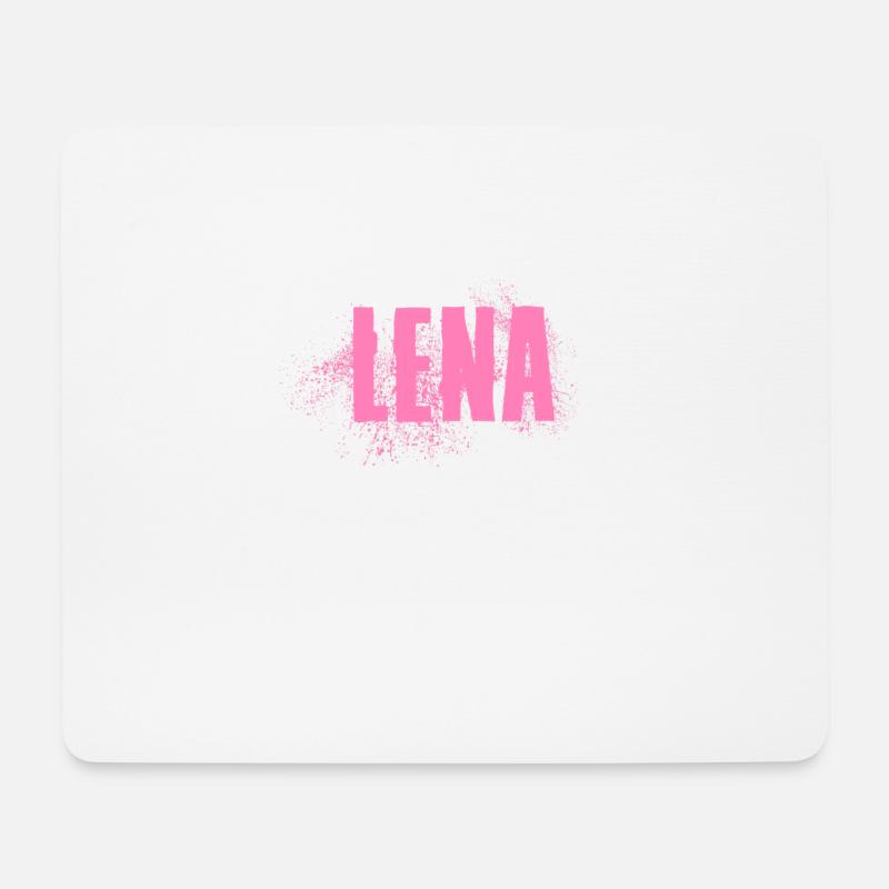 Lena - Mousepad (Querformat) - Weiß