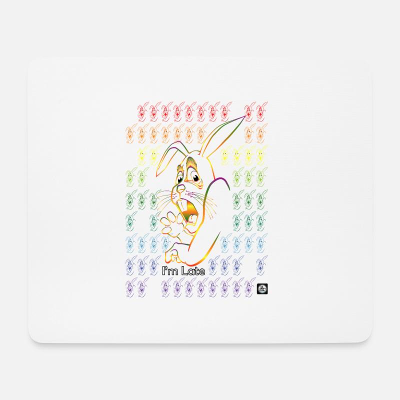 Kaninchen - Mousepad (Querformat) - Weiß