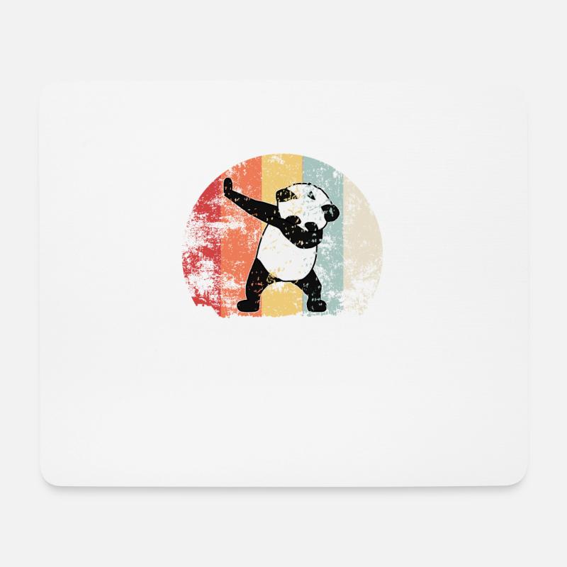 Panda Dab Pandabär Bär Bambus Lustig Geschenk - Mousepad (Querformat) - Weiß