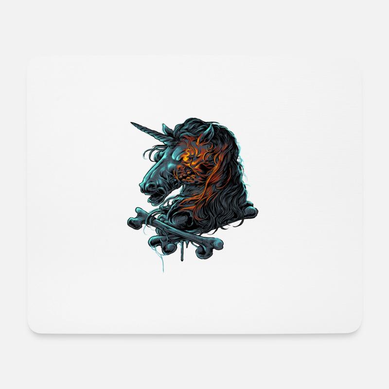 Totes Einhorn Zombie Dead Unicorn Pferd Geschenk - Mousepad (Querformat) - Weiß