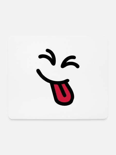 Cheeky Face - Mousepad (Querformat) - Weiß