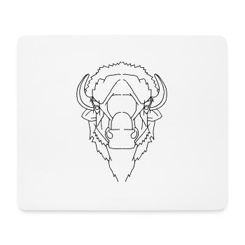 Bison bison couleur de cadeau géométrique personnalisable ! - Tapis de souris (format paysage) - blanc - Devant