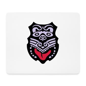 Māori mask tribal ethnic tattoo - Mouse Pad (horizontal) - white - Front