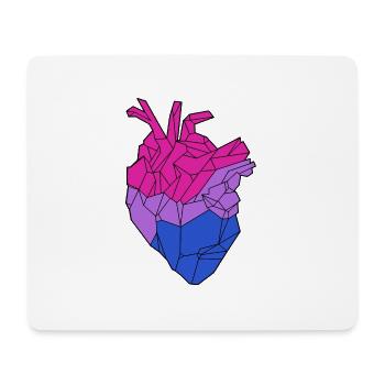 Coeur bisexuel - Tapis de souris (format paysage) - blanc - Devant