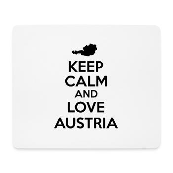 Keep calm and love Austria - Mousepad (Querformat) - Weiß - Vorne