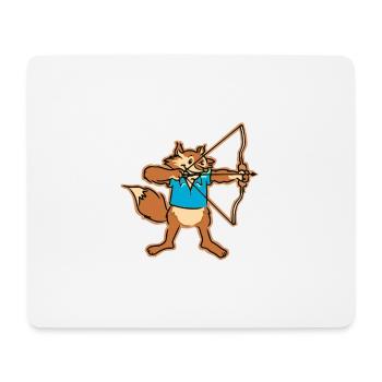 Bogenschiessen Pfeil und Bogen Fuchs Geschenk Idee - Mousepad (Querformat) - Weiß - Vorne
