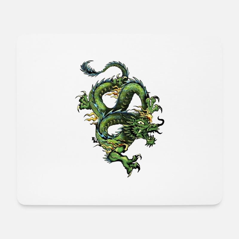 Chinesischer Drache 202 - Mousepad (Querformat) - Weiß