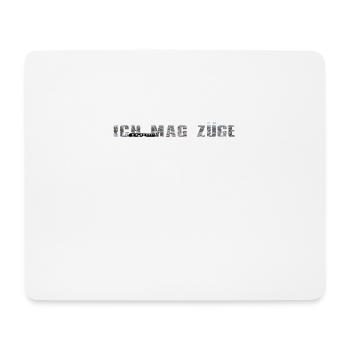Ich mag Züge - Mousepad (Querformat) - Weiß - Vorne