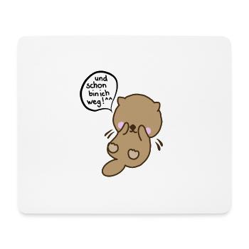 süßer Otter in Manga Anime Style - Mousepad (Querformat) - Weiß - Vorne