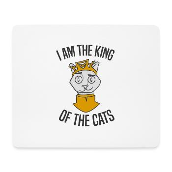 Katzenkoenig fuer Katzenliebhaber - Mousepad (Querformat) - Weiß - Vorne