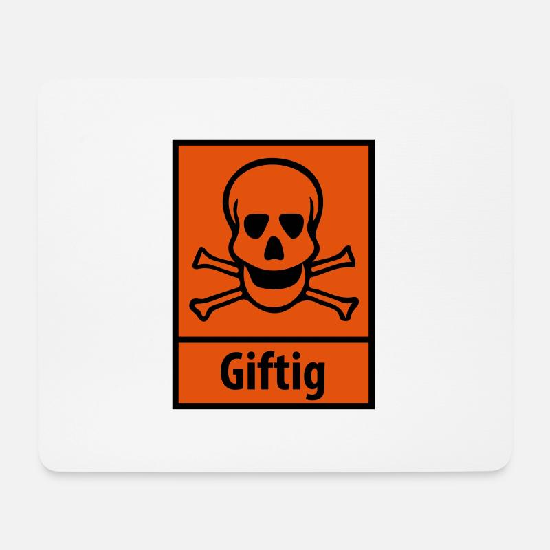 Giftig - Mousepad (Querformat) - Weiß
