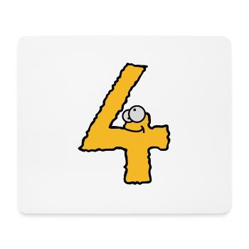 Lustiges 4 Vier Comic Monster - Mousepad (Querformat) - Weiß - Vorne