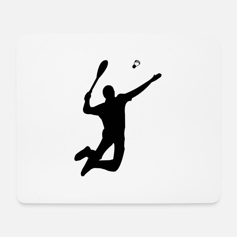badminton - Mousepad (Querformat) - Weiß