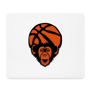 basketball monkey chimpanze basketball ball - Mouse Pad (horizontal) - white - Front