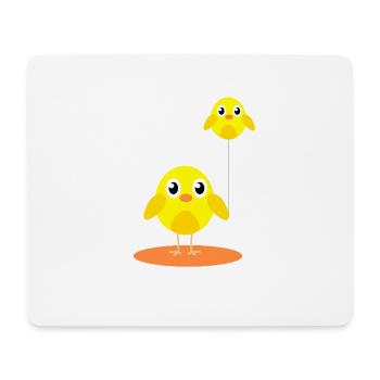 Chicks with balloons as chicks - Mouse Pad (horizontal) - white - Front