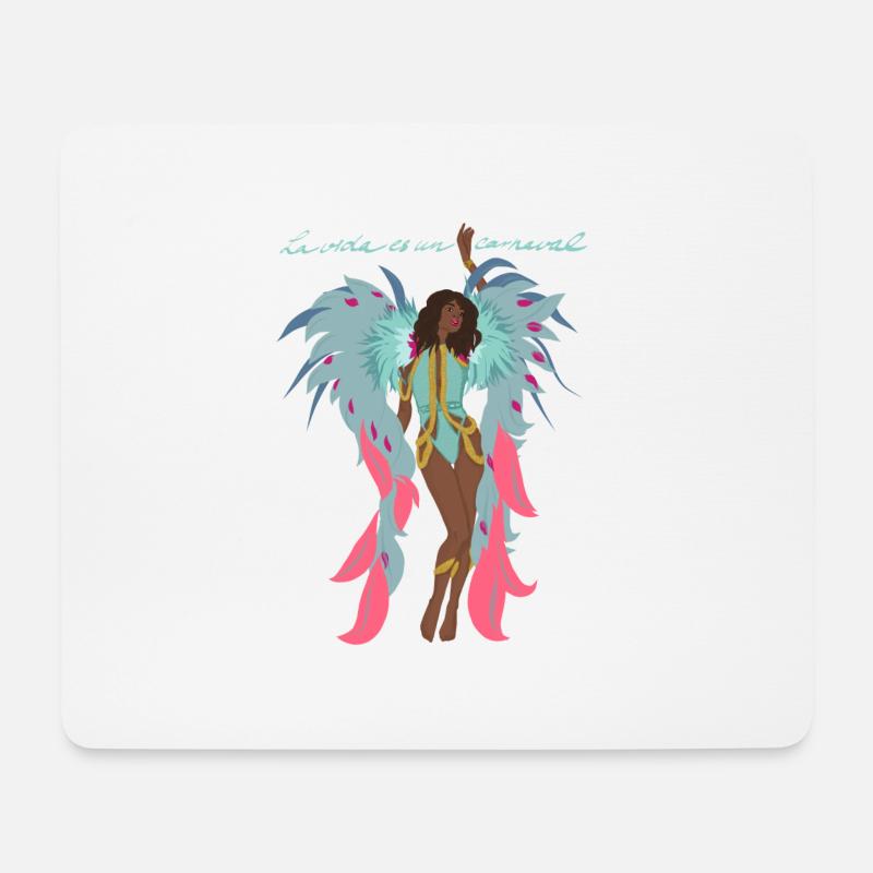 Samba dancer woman - Mousepad (Querformat) - Weiß