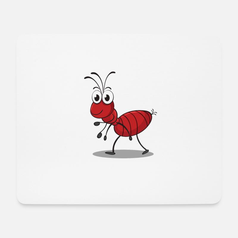 Lustige Ameise - Mousepad (Querformat) - Weiß