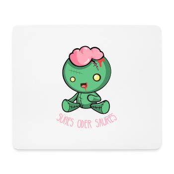 Gruselige Halloween Puppe - Süßes oder Saures - Mousepad (Querformat) - Weiß - Vorne