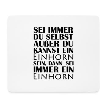 einhorn_sein_01 - Mousepad (Querformat) - Weiß - Vorne