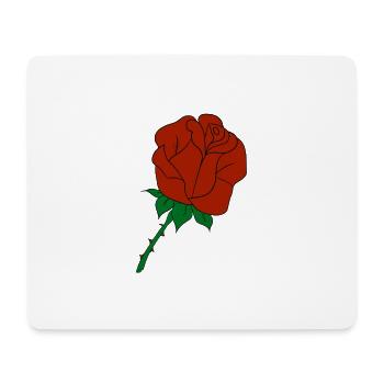 rose - Mouse Pad (horizontal) - white - Front