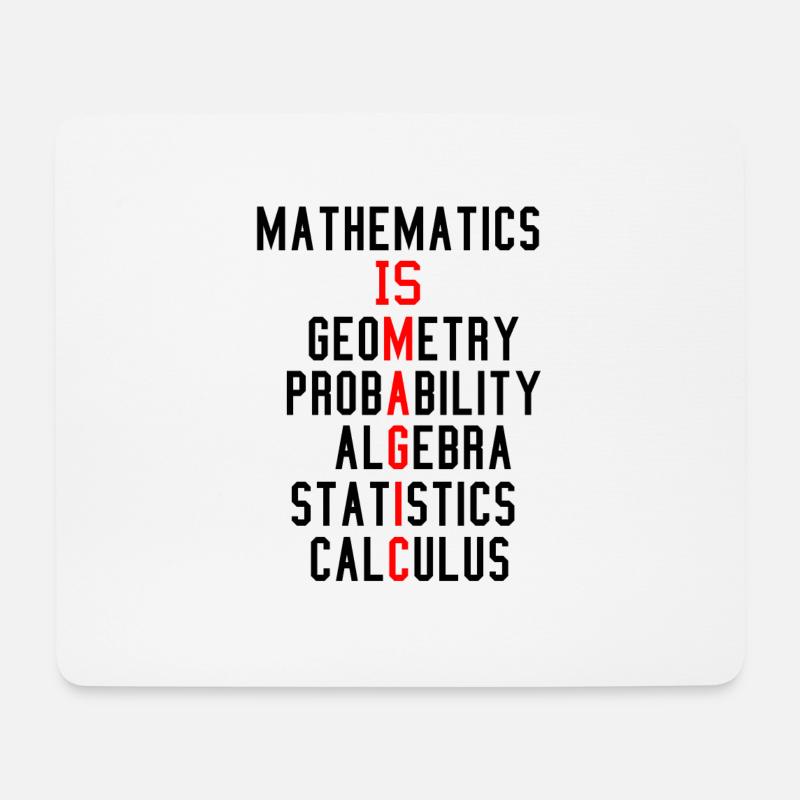 Mathematik ist wie Magie - Mousepad (Querformat) - Weiß