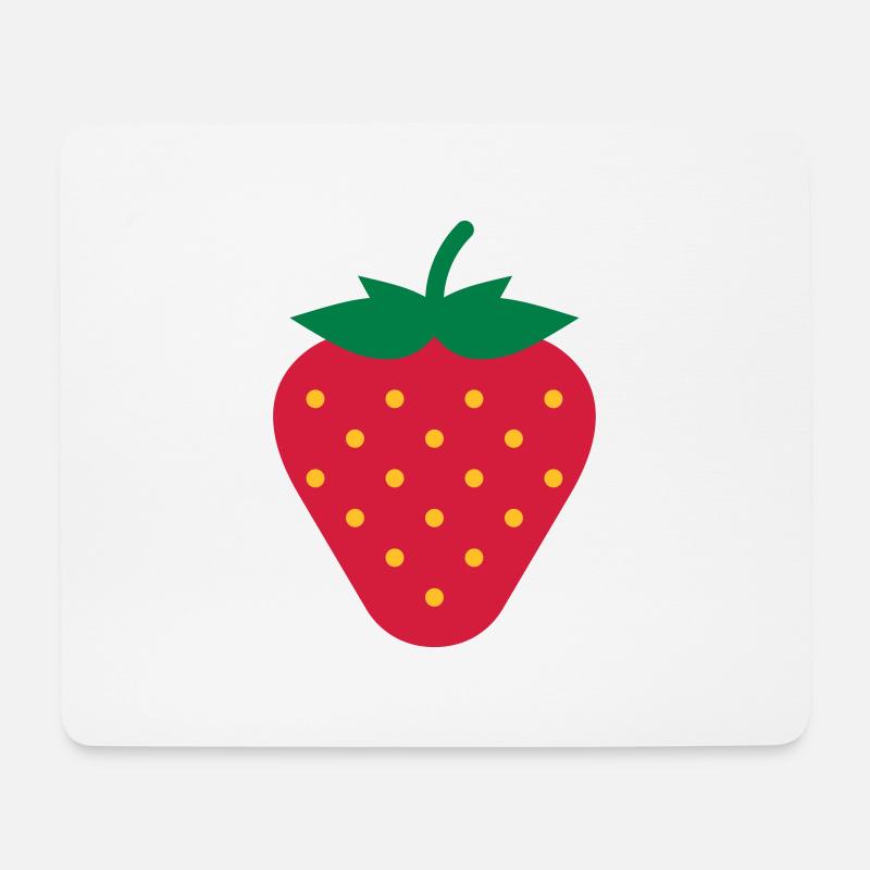 Erdbeere / Strawberry / Fraise / Fresa - Mousepad (Querformat) - Weiß