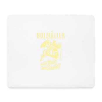 Holzfäller T Shirt Beil Seele - Mousepad (Querformat) - Weiß - Vorne