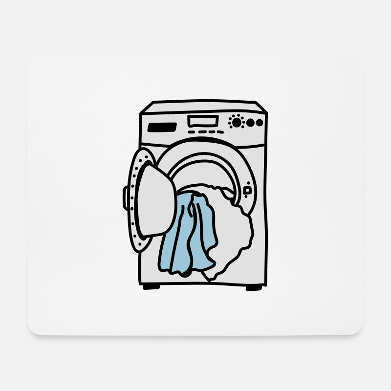 Waschmaschine - Mousepad (Querformat) - Weiß