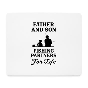 Father And Son Fishing Partners For Life - Mouse Pad (horizontal) - white - Front