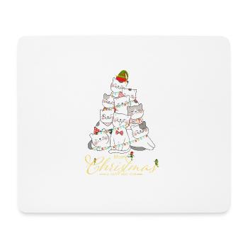 Cats Christmas tree - Mouse Pad (horizontal) - white - Front