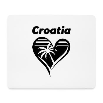 croatia heart - Mouse Pad (horizontal) - white - Front