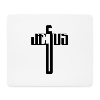 Jésus - Tapis de souris (format paysage) - blanc - Devant