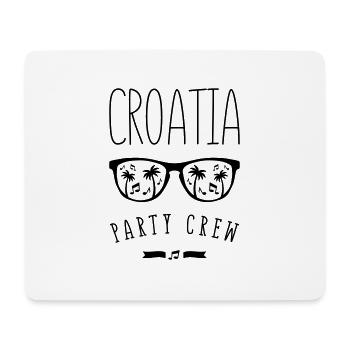 croatia party crew - Mousepad (Querformat) - Weiß - Vorne