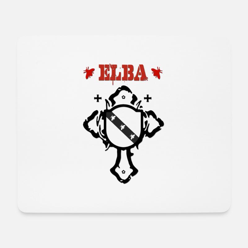 Elba - Mousepad (Querformat) - Weiß