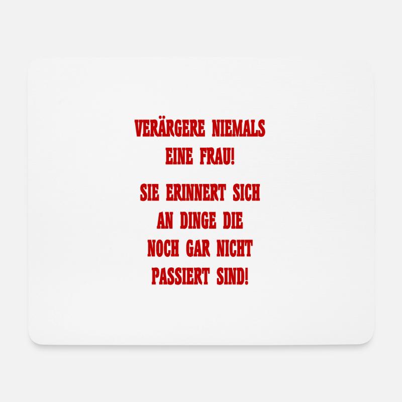 Spruch Frau - Mousepad (Querformat) - Weiß
