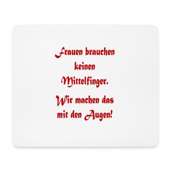 Spruch Mittelfinger - Mousepad (Querformat) - Weiß - Vorne