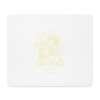 Holzfäller mit Beil und Seele - Mousepad (Querformat) - Weiß - Vorne