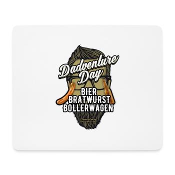 Vatertag T Shirt Dadventure Day - Mousepad (Querformat) - Weiß - Vorne